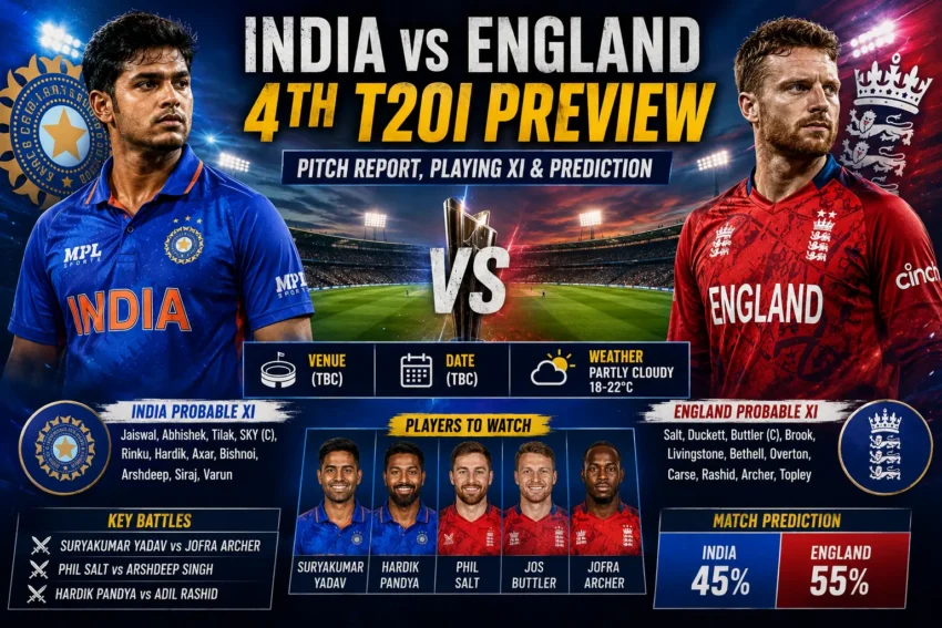 India vs England 4th T20I Preview