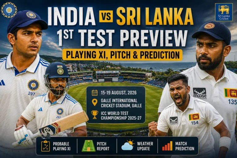 India vs Sri Lanka 1st Test Preview